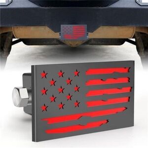 Trailer Hitch Cover for 2" Receivers, Heavy Metal Tow Hitch Cover USA American